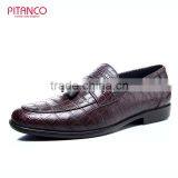 The Crocodile Grain Leather Indian Moccasin Shoes for Men thumbnail-1