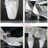 White Simple Bow WS-053 Popular Style New Designer Tope Fashion Bridal Shos thumbnail-1