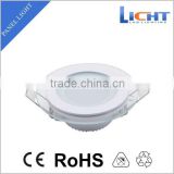 led lights build-in 6W round glass led panel lights