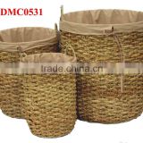 Narural Woven Laundry Basket With Handle