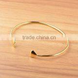 Korean Fashion Double Heart Gold Plated Bracelet thumbnail-2