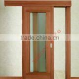 High Quality Mina Walnut 110 Finished Glazed Sliding Wooden Door