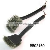 14'' bbq steel wire brush with plastic handle