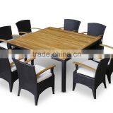 Garden Furniture Teak Wood Table Dining Sets Rattan and Wicker thumbnail-1