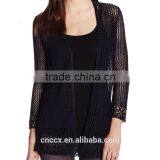 15STC2207 Open Stitch Cardigan Linen Blend Sweater