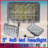 waterproof 4''x6'' 5 inch long distance driving lights,led truck working lamp 45w