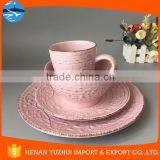 20pcs Hot Sale Emboss Earthenware Dinnerware Set With Color Box thumbnail-1