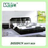 Stripe PU Modern Back Bed of Leather Optional Size DS-912