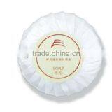 2012 Cheap Disposable Hotel Guest Round Bath Soap With Logo Printed