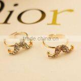 Humor and Popular Smart Mustache Diamante Rings thumbnail-4