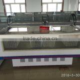 2016 High Quality Commercial Glass Top 568L/618L/818L Meat Freezer Seafood Display Freezer for Supermarket Fish Display Cabinet thumbnail-2