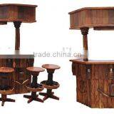 Thailand Style Bar Counter and Chairs Set, Restaurant/Hotel/Club Bar Furniture, Solid Wood Bar Table and Chairs (BF01-X1170) thumbnail-4
