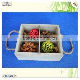 Wholesale Antique Rope Handles Decorating Wooden Box thumbnail-3
