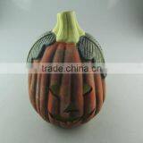 Pumpkin Shape Ceramic Decoration for Helloween Use in Stocklots thumbnail-2