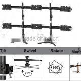 Six Desk Quad LCD Monitor Arm Stand Mount thumbnail-1