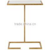 New Simple Design Hotel Furniture Metal Iron Black Display Table With Glass Top thumbnail-4