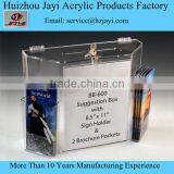 Wholesale custom crystal transparent clear lockable acrylic lucite plastic donation box