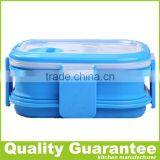 Customized Silicone Bento Box Double-deck Lunch Box Silicone Food Container thumbnail-4