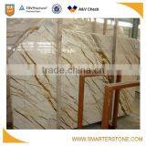 Imported Yellow Marble Slab With Golden Root for Sale