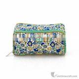 Vietnam Cosmetic Bag With Zip, Flower Pattern Makeup Box Case thumbnail-2