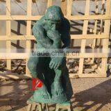 Antique Resin Thinking Man Sculpture thumbnail-1