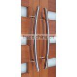Stainless Steel Bent Round Wooden Door Pull Handle thumbnail-1