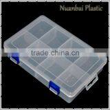 20cm Clear PP Plastic DIY Accessories Divider Box Jewelry Makeup Storage Box With 8 Compartments thumbnail-1