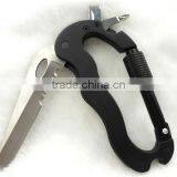 Outdoor Multifunction Climbing Carabiner Tool With Survival Knife thumbnail-2