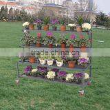 Tri-Step Display Bench With Purlin, Garden Display Racks , Flower Pot Display Racks thumbnail-3