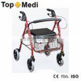 Rehabilitation Therapy Supplies Topmedi TWA965LH Home Used and Outdoor Aluminum Walking Aid With Seat thumbnail-1