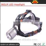 Boruit T6 960lm 3 Mode Head Lamp Led Rechargeable Camping Head Light Headlamp Headlight thumbnail-1