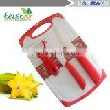 Manufacturers Selling 3 Sets Ceramic Knife With Plastic Cutting Board Combination Suit thumbnail-1