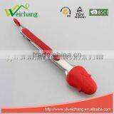 WCHXK05 Premium Comfort Stainless Steel Locking Corn Shape Food Tongs With Heat Resistant Silicone Heads, Good Grip thumbnail-2