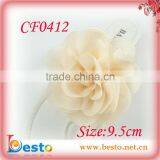 CF0412 Factory High Quality Ladies Ivory Chiffon Fashion Sandal Accessories With Clips thumbnail-1
