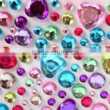 Flower Shape Gems Rhinestone Stickers
