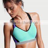 Sexy Different Kinds of Sports Wear Bra and Panty New Design High Quality Sports Bra With Color Combination HSb7274 thumbnail-2