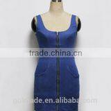 Denim Jeans Dress for Women Casual Dress Jeans ,blue Suspender Skirt Jeans Dress thumbnail-4
