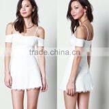 Women Blouses and Dresses 2016 Guangzhou Hot Sale Women White Two Piece Sets thumbnail-2