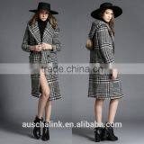 Auschalink Outdoor Fashion Women Tweed Hoodie Coats Plaid Design thumbnail-6