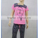 Wholesale Kids Summer Pajama 2 Pcs Set Short Sleeve Pajama Girls Set thumbnail-1