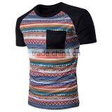 Han Shi Fashion Men Shirt Sexy Print Patchwork Short T Shirt Tanks thumbnail-3