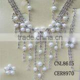 Pearl Jewelry Sets,PEARL NECKLACE SETS, BRIDAL JEWELRY SETS thumbnail-1
