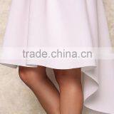 2016 Customized Women White Box HI LO Skirt Ruffles Pleat High Waist Women Fashion Custom Skirts thumbnail-6