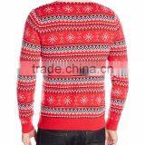 Men Light Kahki Sweater Double Reindeer Pattern Christmas Jumper Knitting Pattern s For Adults thumbnail-2