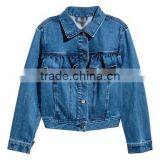 2017 New Arrival Wholesale Cheap Blue Denim Jacket Women thumbnail-3