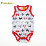 Eco Friendly Baby Clothes Unisex Sleeveless Organic Baby Romper thumbnail-6