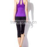 Purple Women Aerobics Pant Yoga Clothing Body Building Sport Wear thumbnail-2