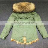 Myfur Natural Real Raccoon Fur Hood China Factory Price Parka Wholesale thumbnail-3