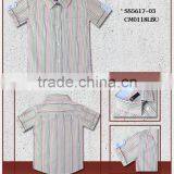 2017 Latest Stripe Short Sleeve Kids Shirts for Boy thumbnail-3