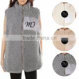 FACTORY Wholesale Woman Sherpa Vest thumbnail-2
